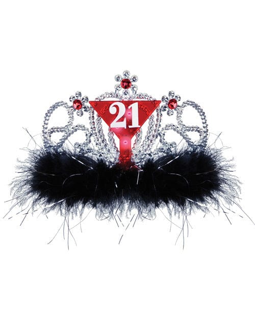 Beistle red LED flashing tiara for 21st birthday party
