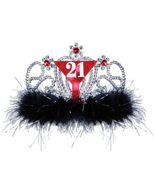Beistle red LED flashing tiara for 21st birthday party