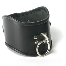 Bondage Gear Strict Leather Locking Posture Collar- Medium