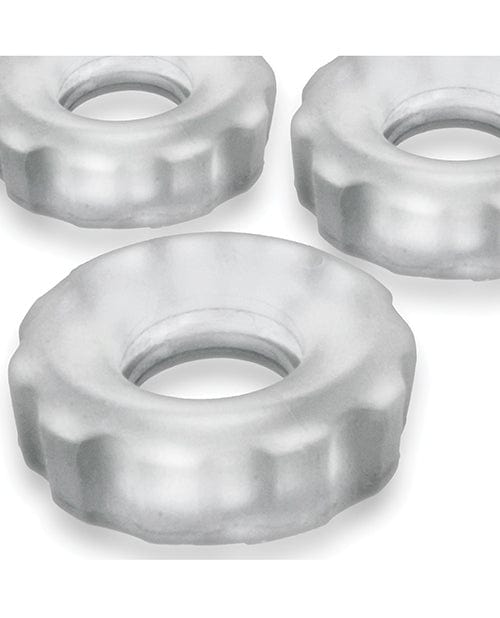 Gay & Lesbian Products Hunky Junk Fractal Ballstretcher - Clear Ice
