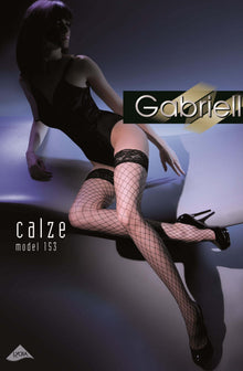 Hosiery Gabriella Kabaretta Calze 153-222 Hold Ups Red
