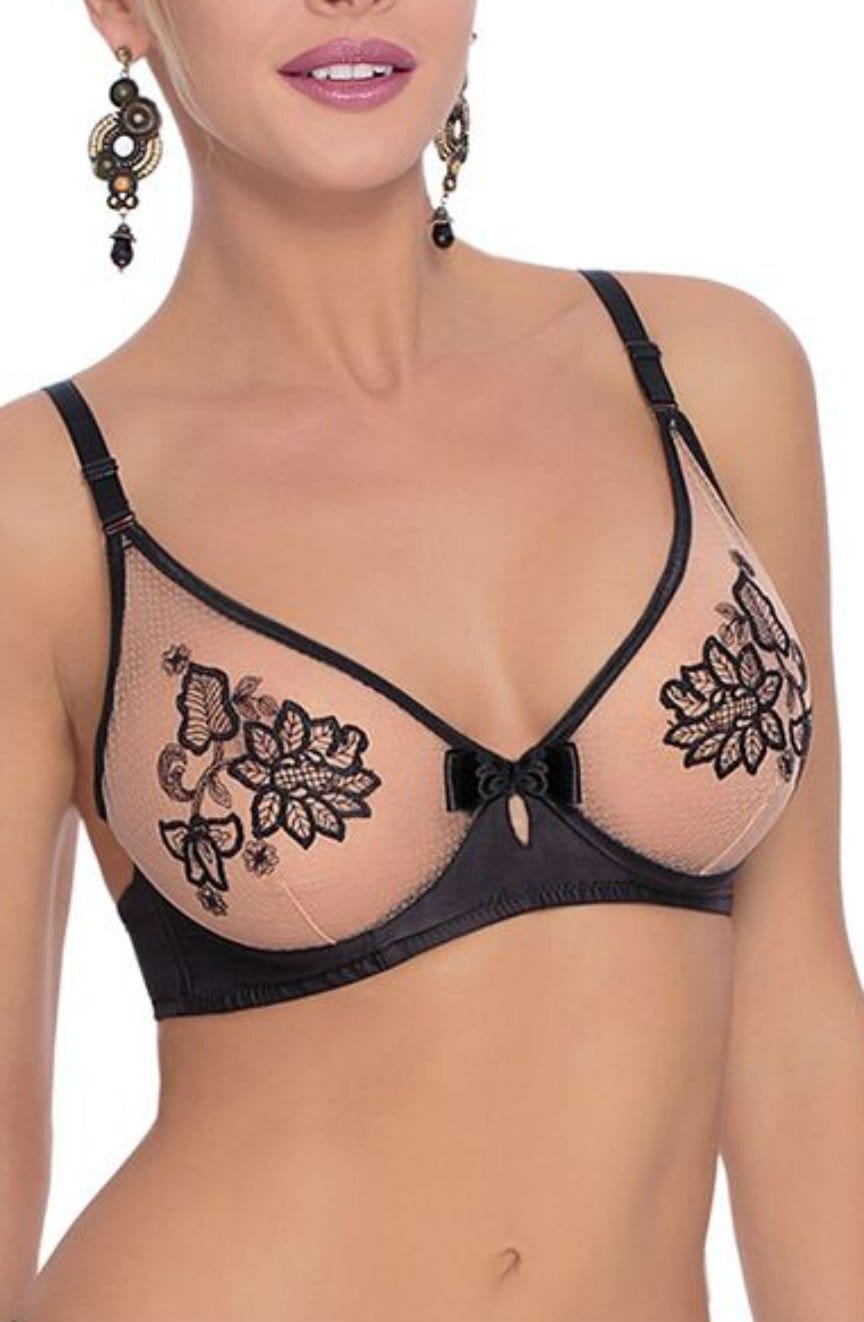 Lingerie Sets Roza Mehendi Soft Cup Bra Black