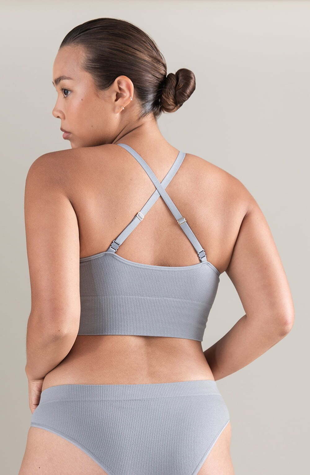 Lingerie Sets The TENCEL(TM) Seamless Bralette Storm Grey
