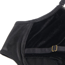 Lingerie Sets YesX YX871 Velvet Cutout Halter Bra & Thong Set – Black