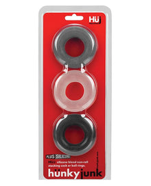 OXBALLS HunkyJunk flexible cock rings three pack