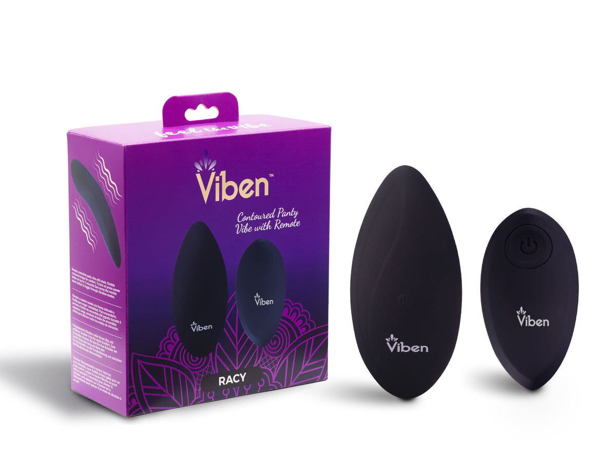 Remote Controlled Stimulators Viben Racy Remote Panty Vibrator - Black