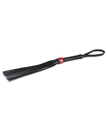 Whips Sultra 14" Lambskin Flogger - Black/Red