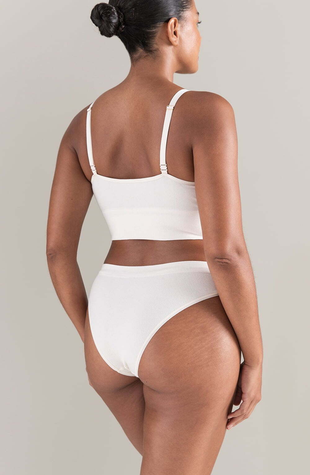 The TENCEL(TM) High Leg Brief White Sand