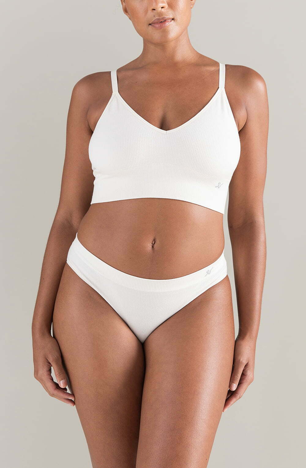 The TENCEL(TM) High Leg Brief White Sand