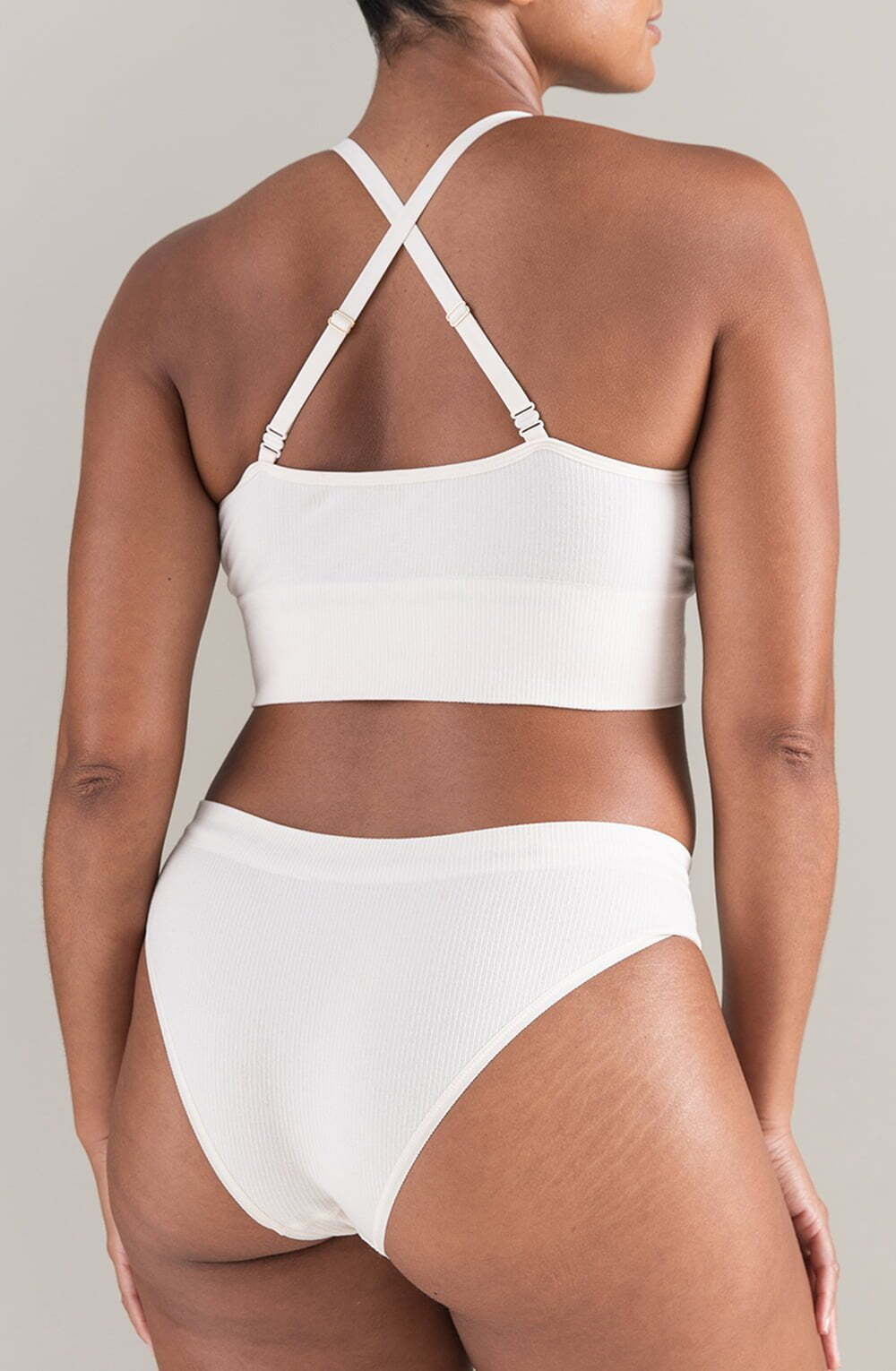 The TENCEL(TM) High Leg Brief White Sand