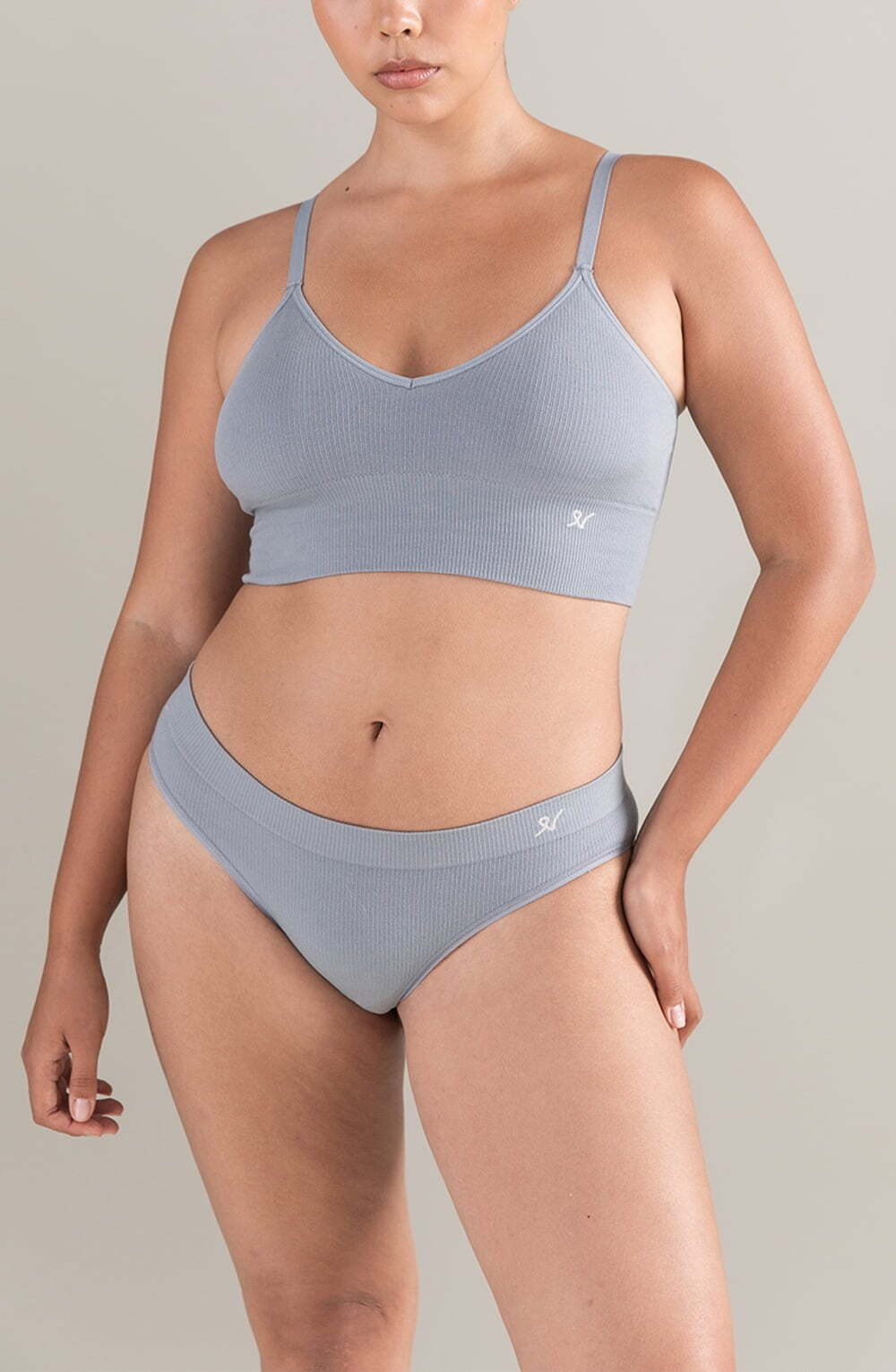 The TENCEL(TM) High Leg Brief Storm Grey