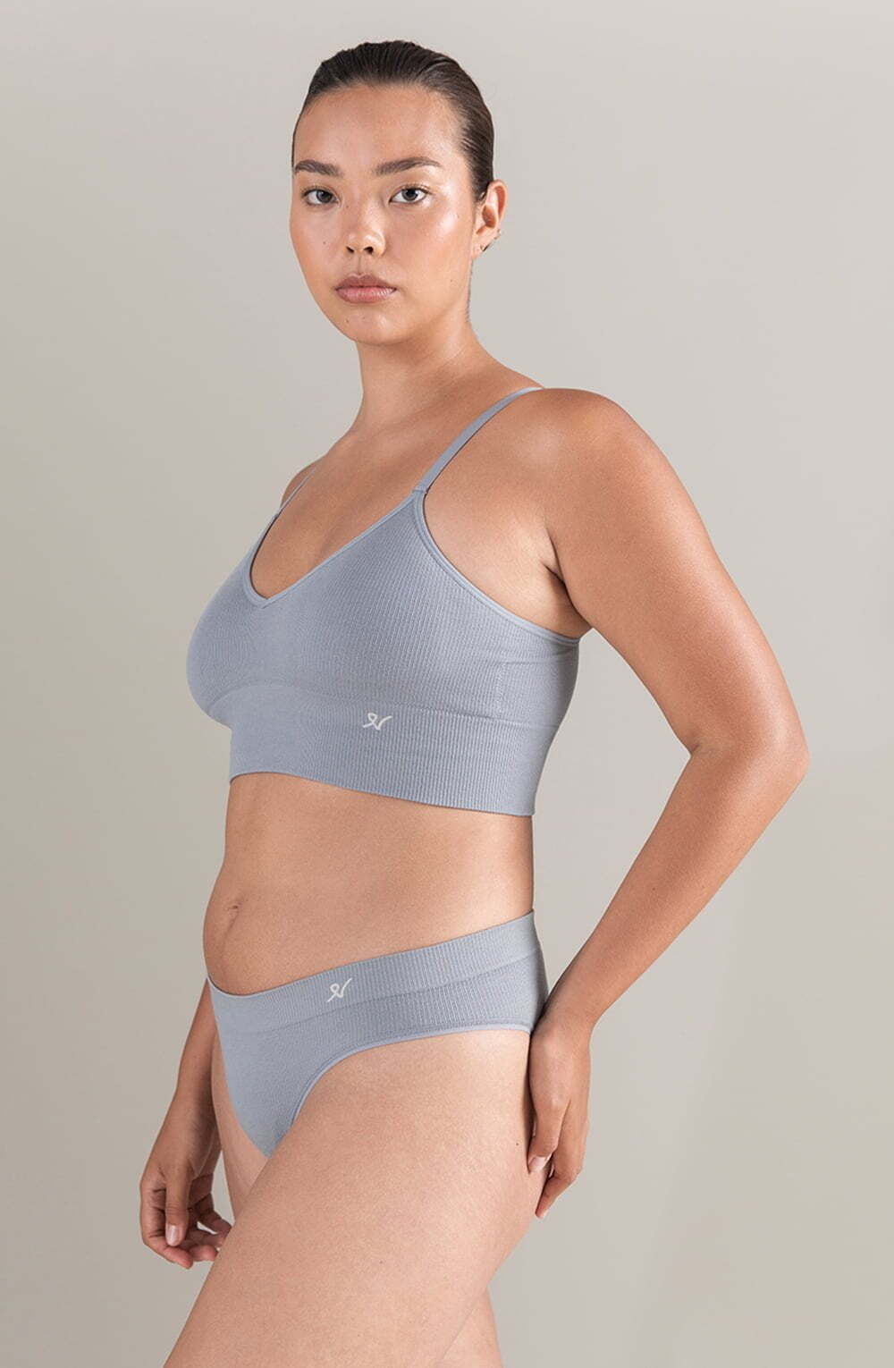 The TENCEL(TM) High Leg Brief Storm Grey