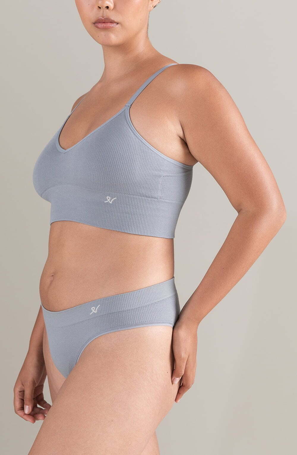 The TENCEL(TM) High Leg Brief Storm Grey
