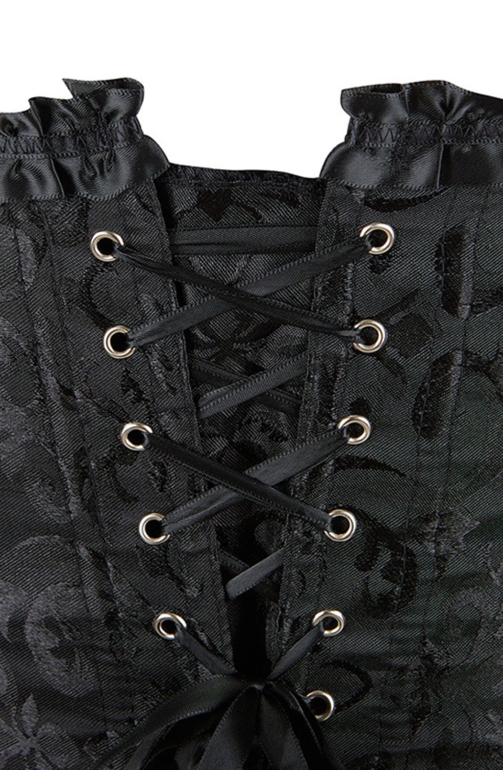 YesX YX886 Stunning Black Borcade Corset Up to 5XL