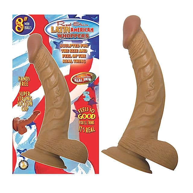 Dongs - Penis Shaped Latin Amer Whopper 8in Dong w/Balls