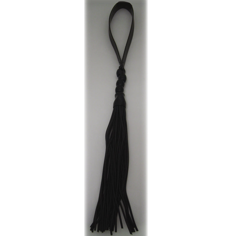 SS S&M Noir Whip 16in Beaded Flogger