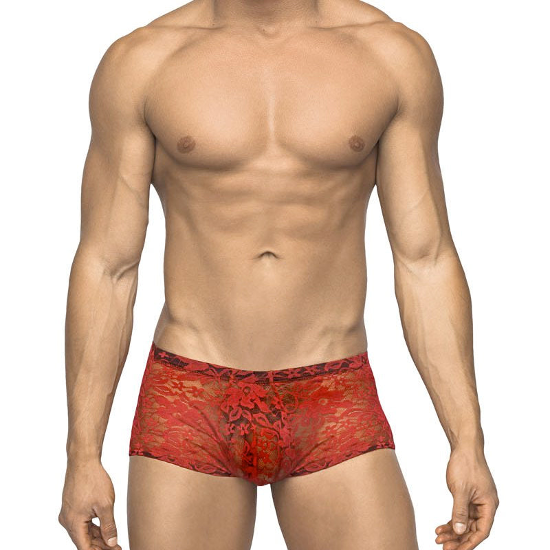 MP Stretch Lace Mini Short Red Med