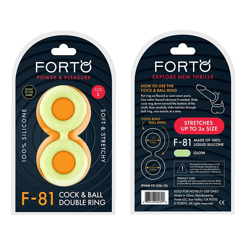 Forto F-81 Sili C&B Double Ring Lrg Glow