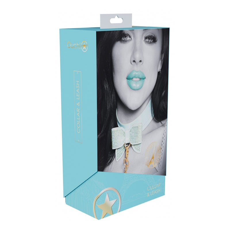 Ouch! Paris Collection Collar w/Leash Bl