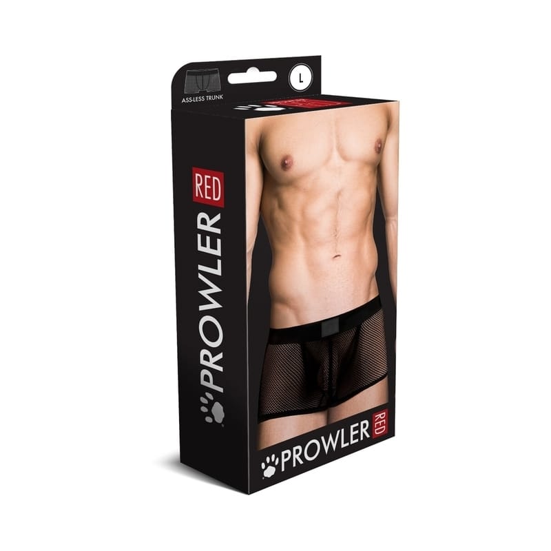 Prowler RED Fishnet Ass-less Trunk Blk L