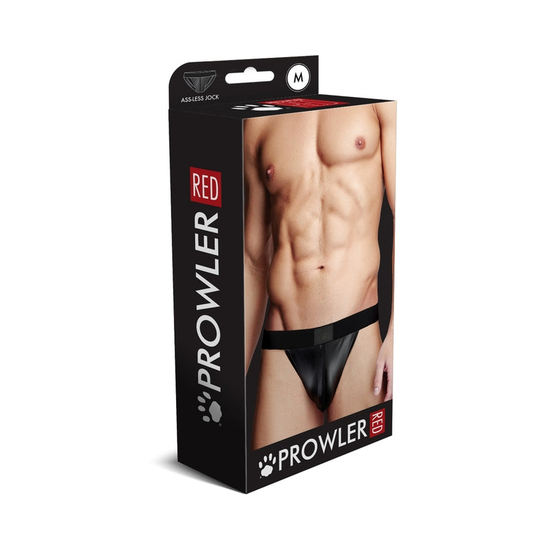 Prowler RED Wetlook Ass-less Jock Blk M