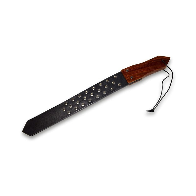 Prowler RED Leather and Wood Stud Paddle