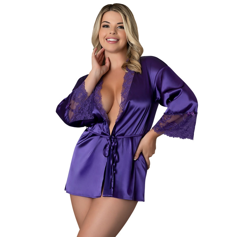MS Satin Petals Robe Pur Q