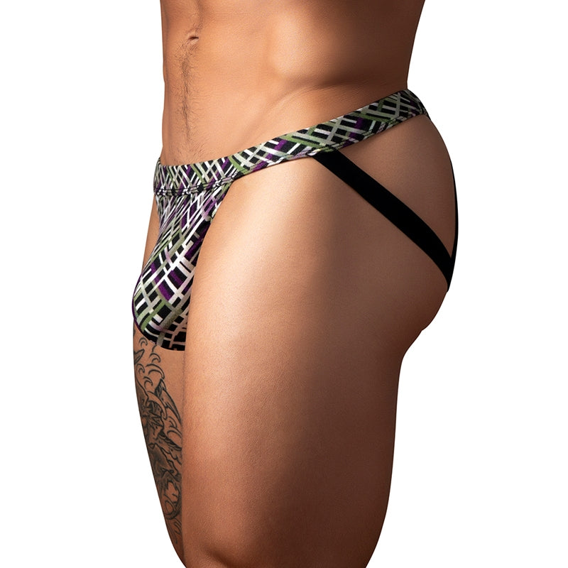 MP Gridlock'd Jock with Strap Print S/M