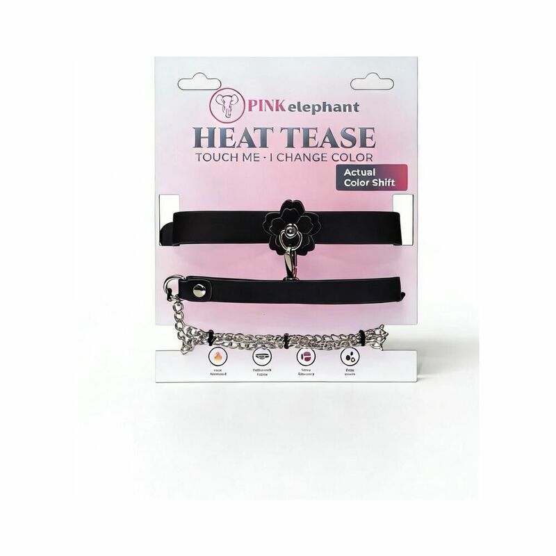 Heat Tease Flower Collar Black/Pink