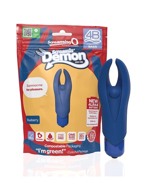 Clit Ticklers Screaming O 4B Demon Mini Vibe - Blueberry