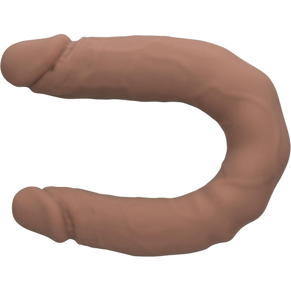 Silicone Studs Bend and Hold Dual Dong 16 Inch - Brown