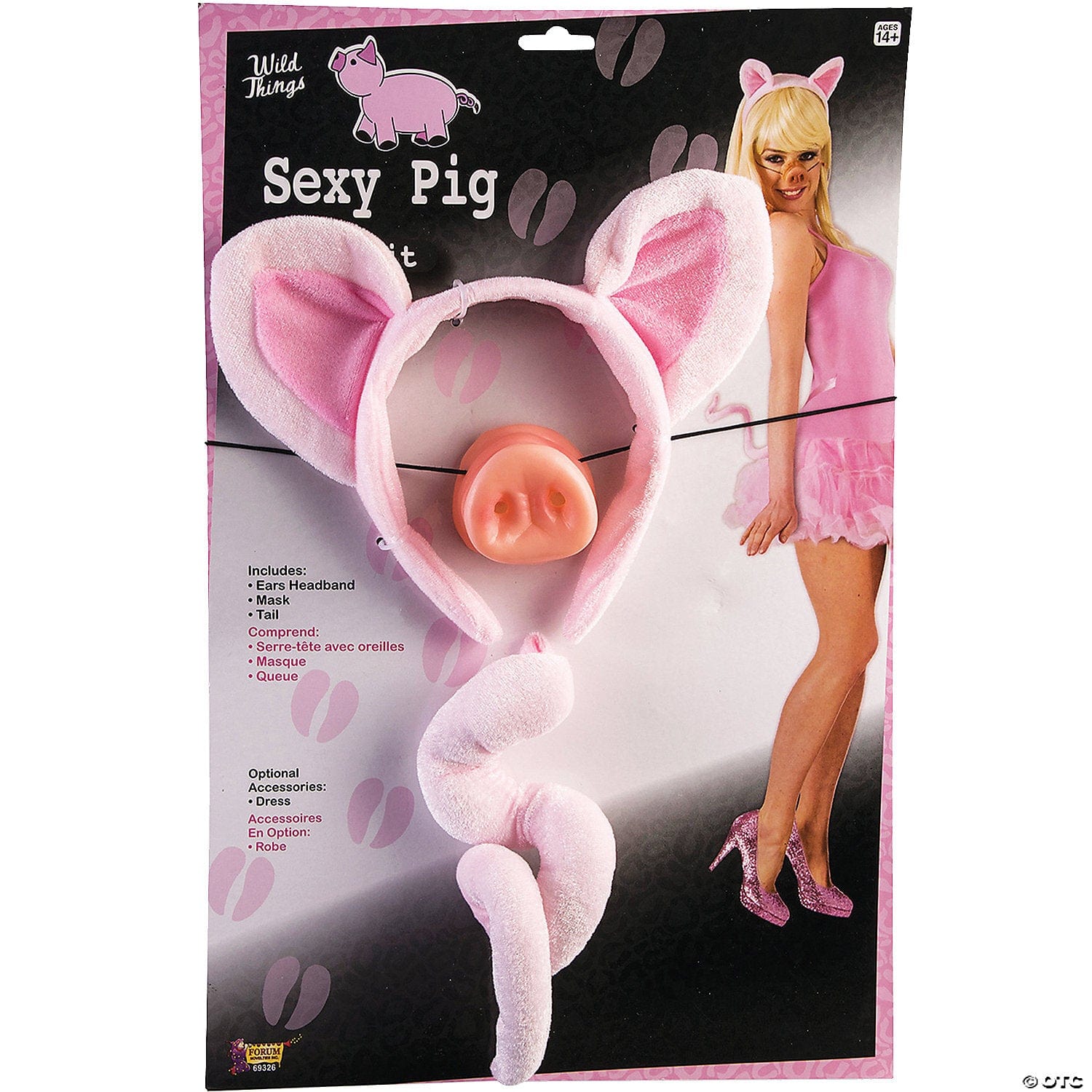 Accessories Adult pig costume kit fm69326