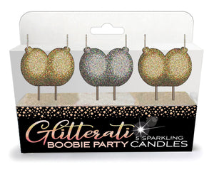 Adult Party Supplies Glitterati boobie candle set
