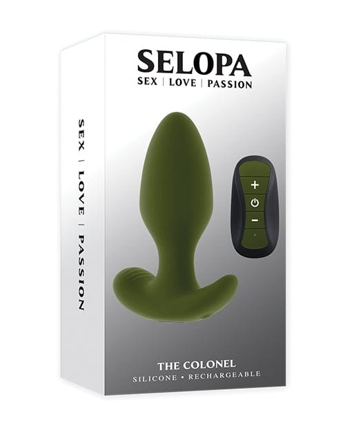 Anal Vibrators Selopa The Colonel Remote Vibrating Plug - Green