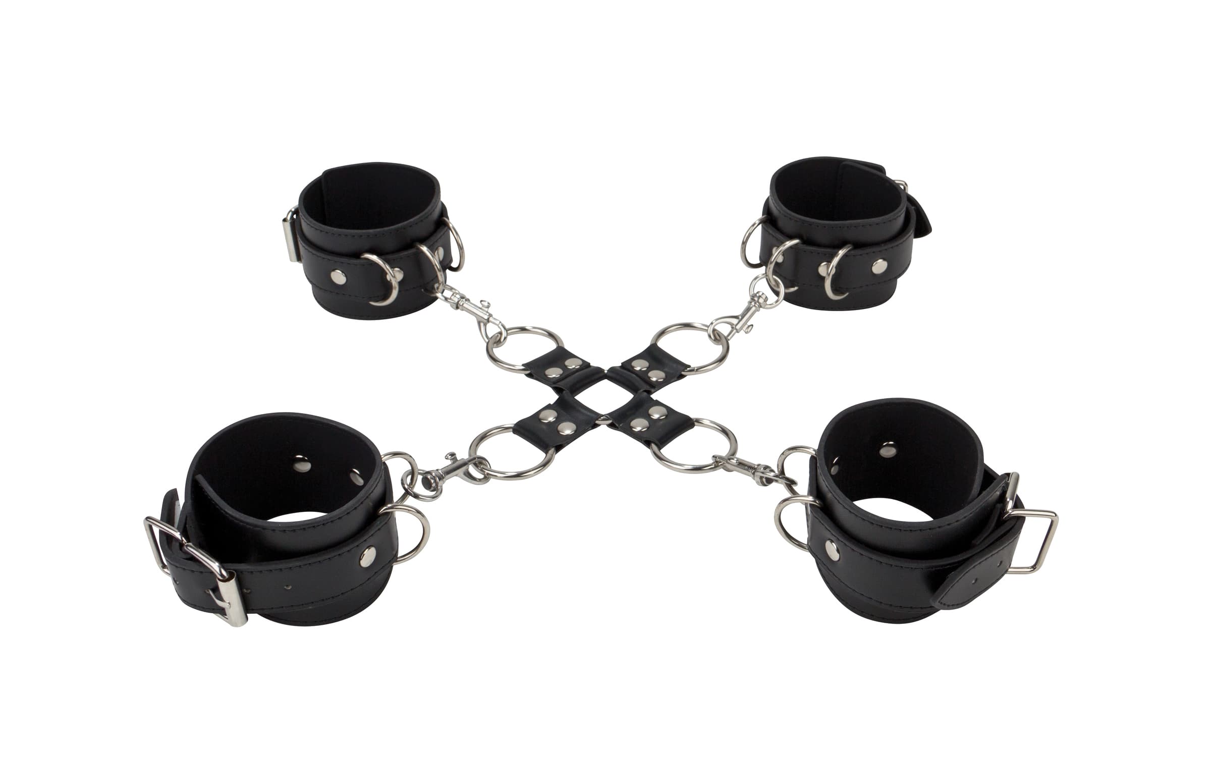 Ankle and Wrist Restraints Ouch! Leather Hand and Leg Cuffs