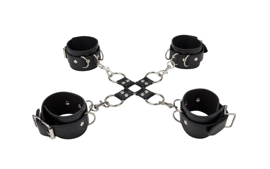 Ankle and Wrist Restraints Ouch! Leather Hand and Leg Cuffs
