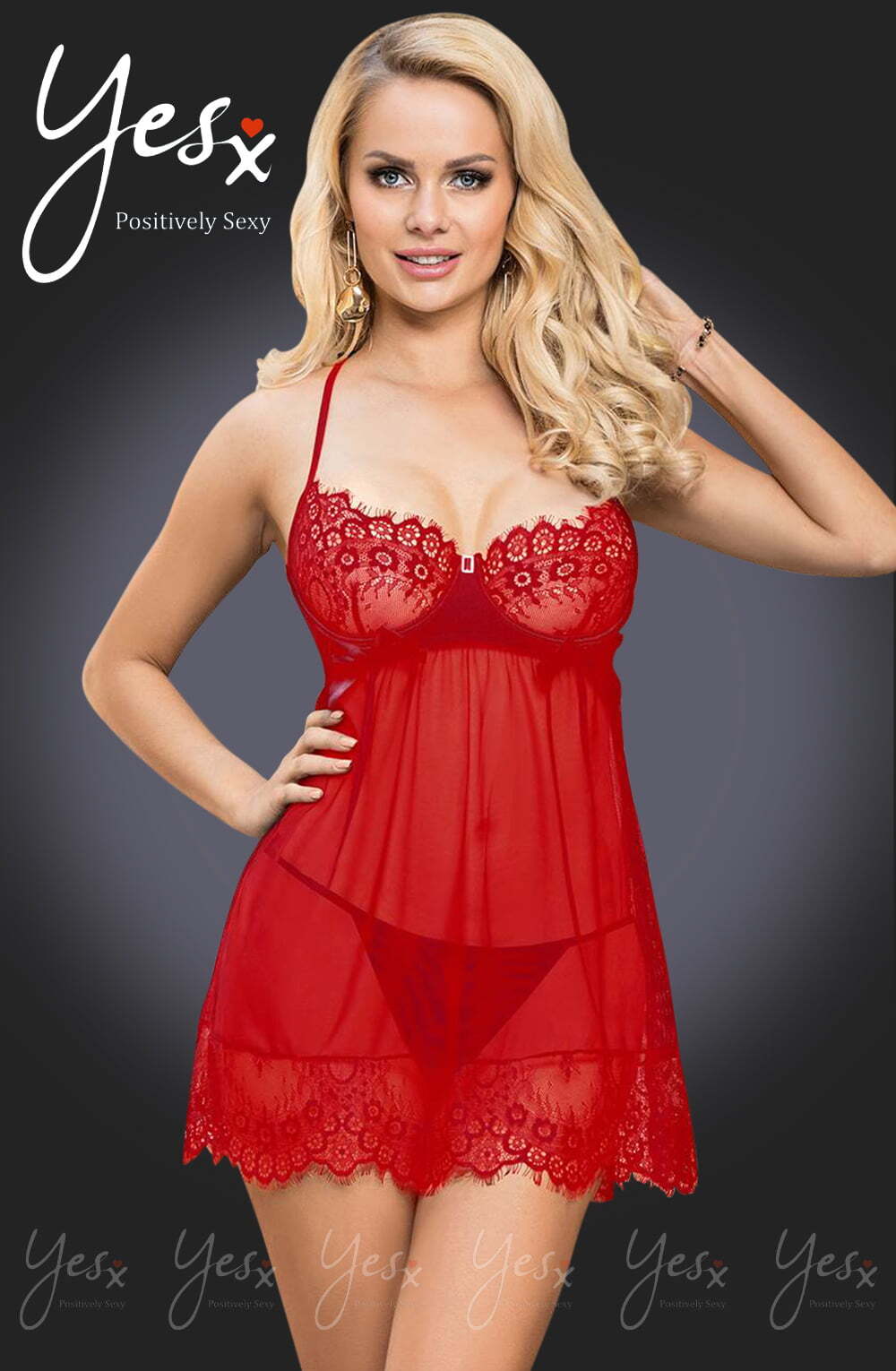 Babydolls YesX YX952 Red Babydoll Set
