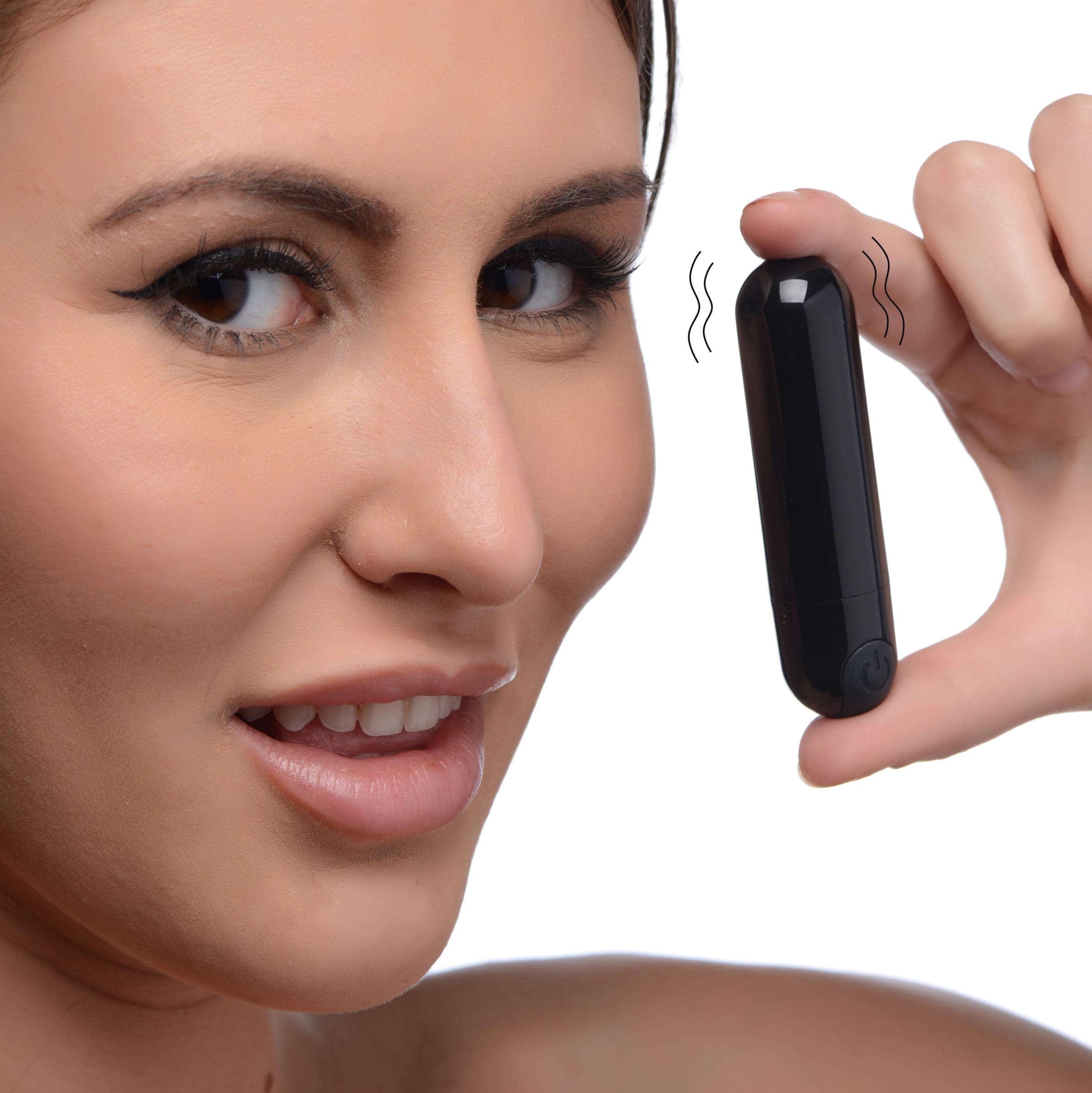 Bang! 10X Rechargeable Vibrating Metallic Bullet - Black