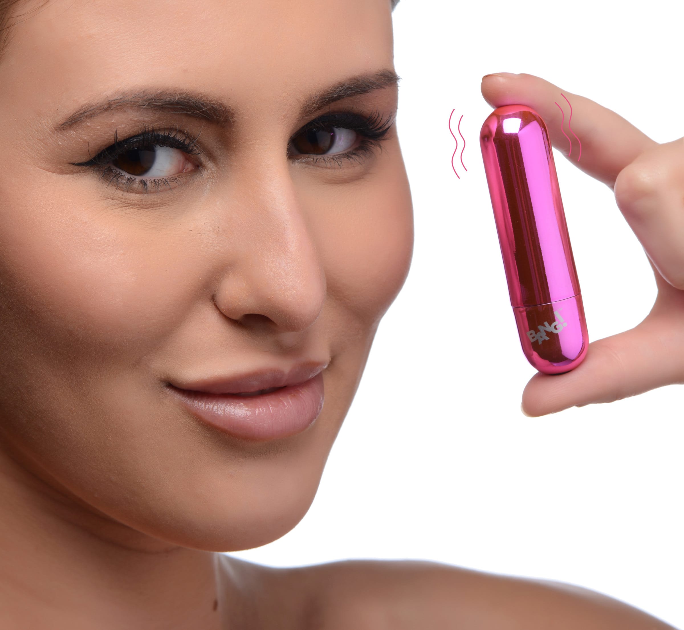 Bang! 10X Rechargeable Vibrating Metallic Bullet - Pink