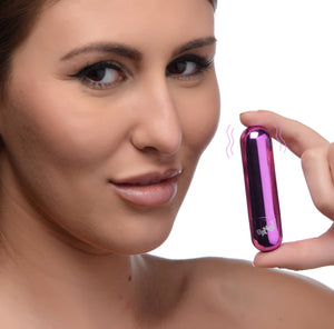 Bang! 10X Rechargeable Vibrating Metallic Bullet - Purple
