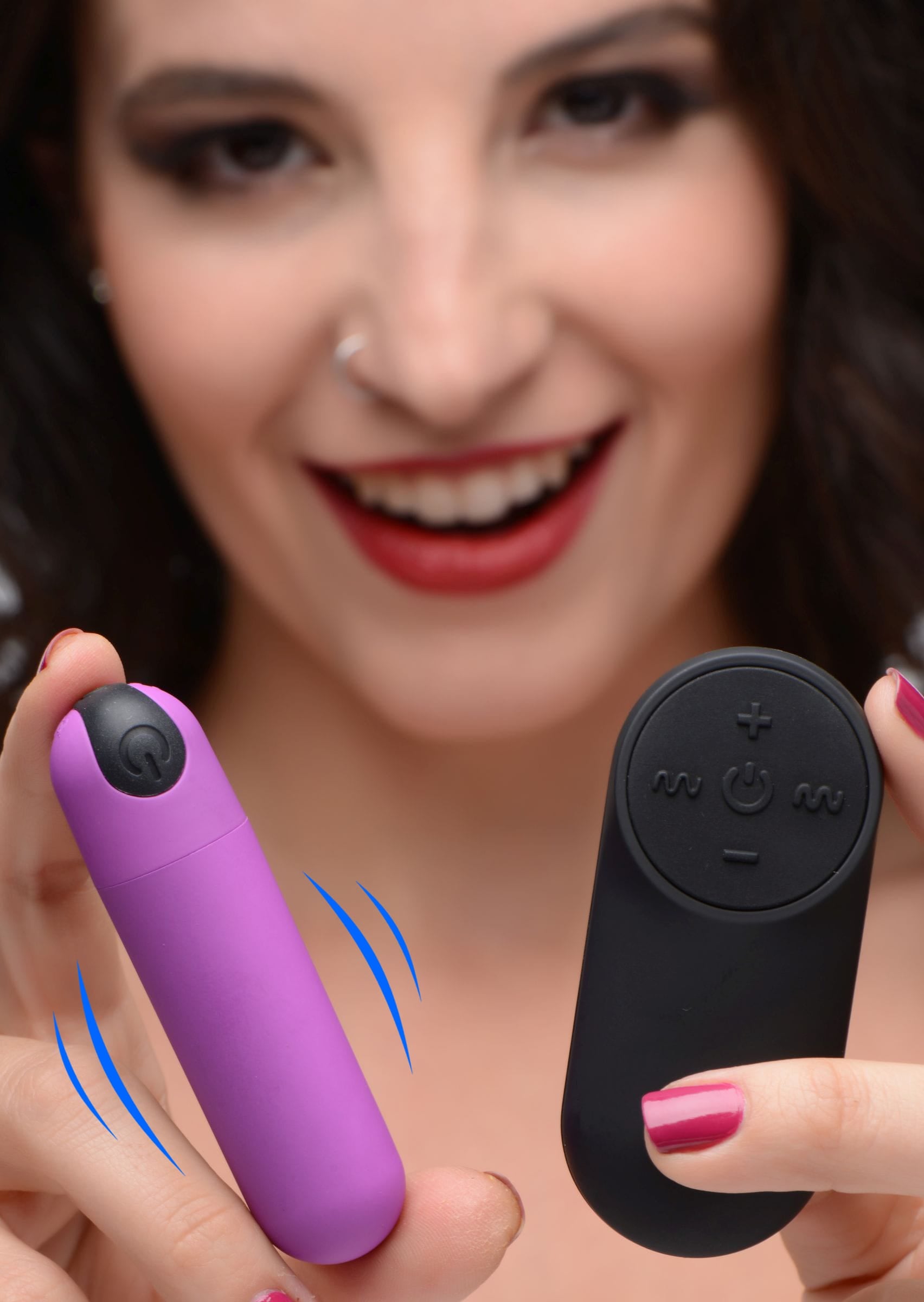 Bang! Vibrating Bullet with Remote Control - Purple