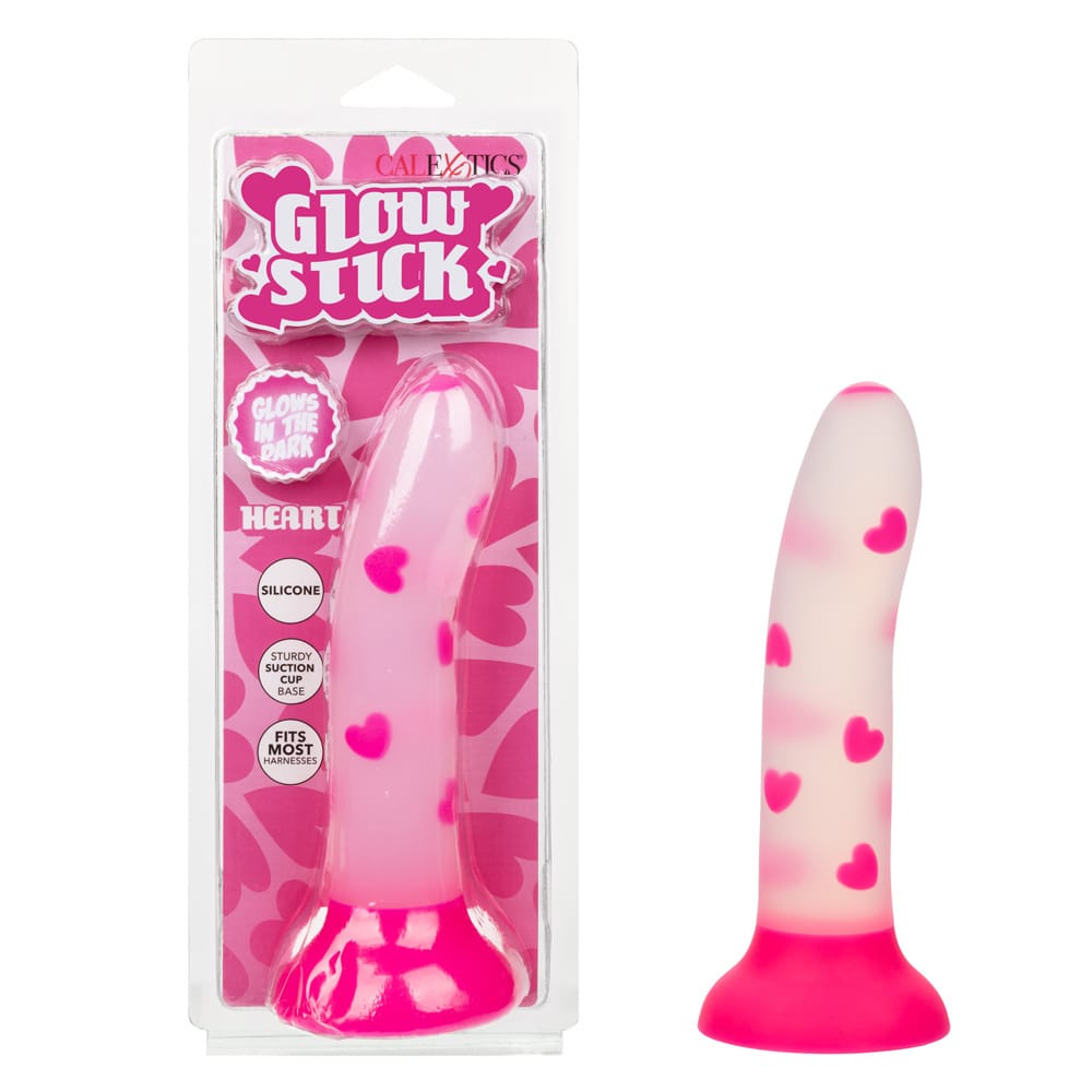 Bendable Dildos Glow Stick Heart - Pink