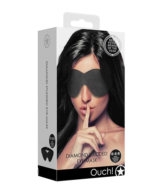 Blindfolds Shots Ouch Diamond Studded Eye Mask - Black
