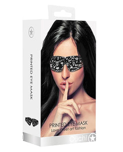 Blindfolds Shots Ouch Love Street Art Fashion Printed Eye Mask - Black