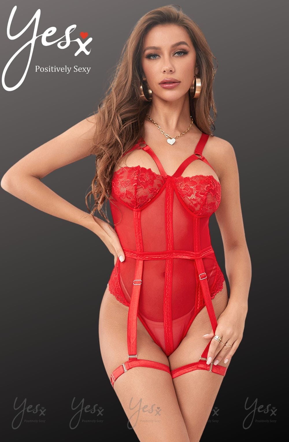 Bodies YesX YX858 Red Bodysuit