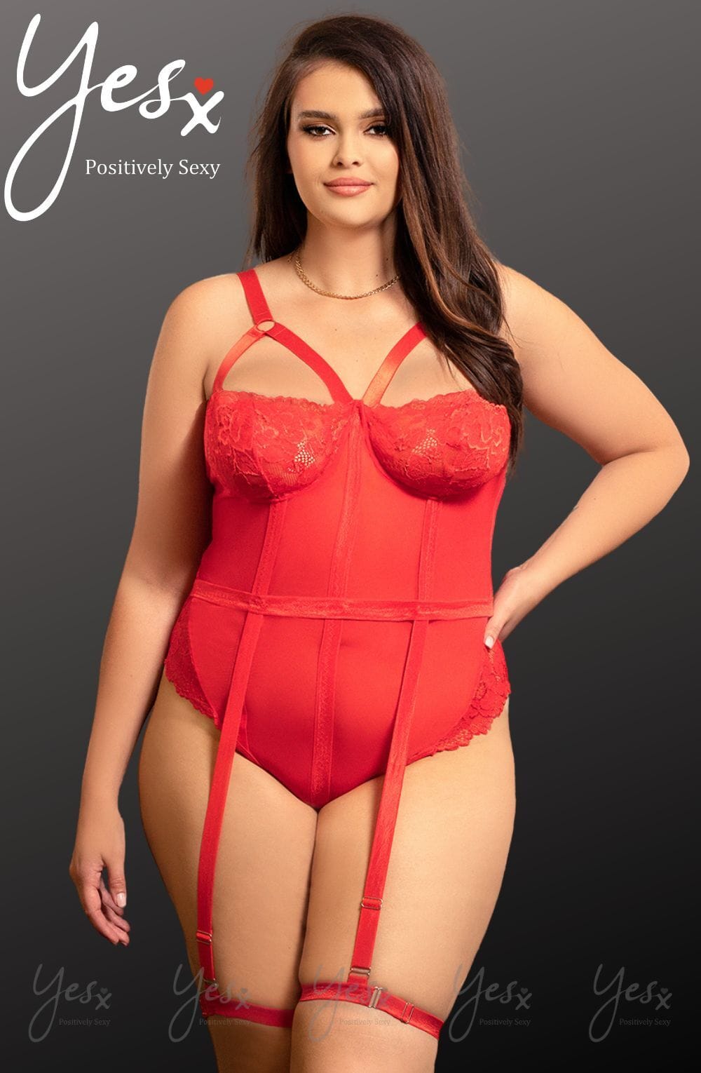Bodies YesX YX858Q Red Bodysuit