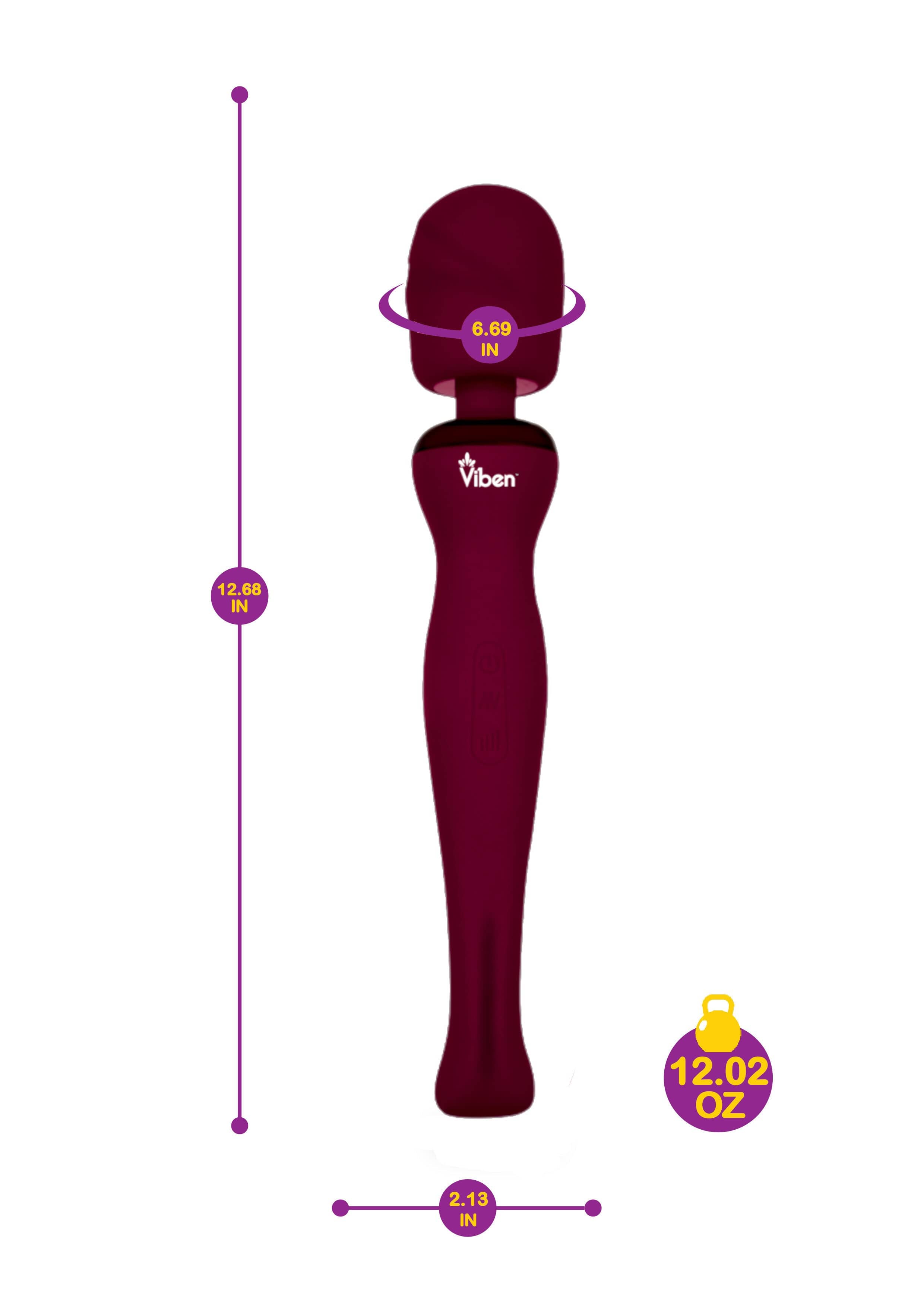 Body Massagers Sultry - Ruby - Intense Handheld Wand Massager