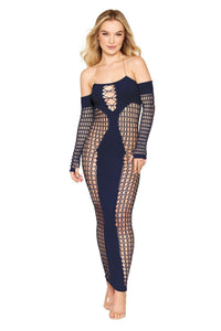 Body Stockings Bodystocking Gown - One Size - Denim