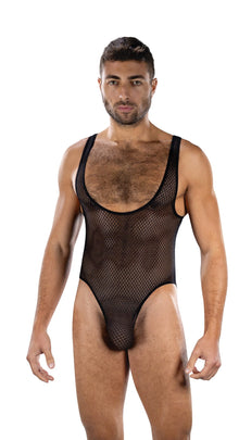 Body Stockings Fierce Deep v Mesh Bodysuit - Os - Black