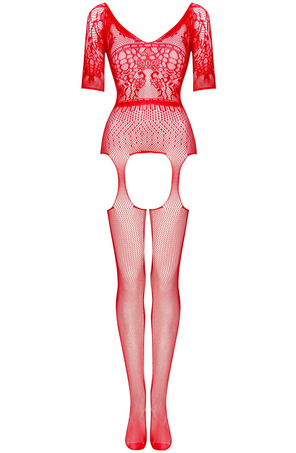 Bodystocking RED / ONE SIZE (S-L) Beauty Night BN6733 Courtney Red